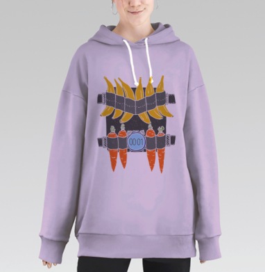 ПОЯС ЖИЗНИ, Hoodie Long Oversize Fiolet