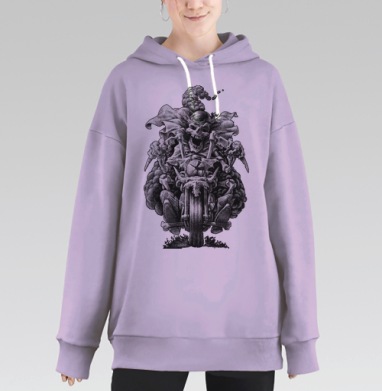 Призрачный гонщик, Hoodie Long Oversize Fiolet