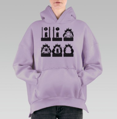 Про Медведя, Hoodie Oversize Fiolet, утепленная