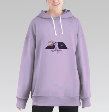 Фигурка «Перегоревшая лампочка» с иронией, Hoodie Long Oversize Fiolet