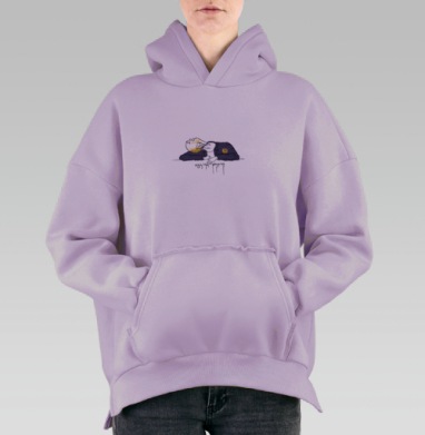 Фигурка «Перегоревшая лампочка» с иронией, Hoodie Oversize Fiolet, утепленная