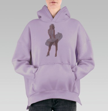 Секс-символ, Hoodie Oversize Fiolet, утепленная