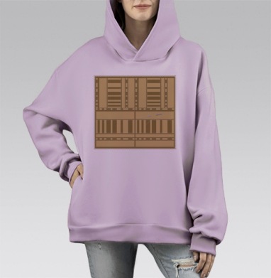 Шитье Творческий Процесс Точность рукоделия, Hoodie Mono Fiolet, оверсайз, утепленная