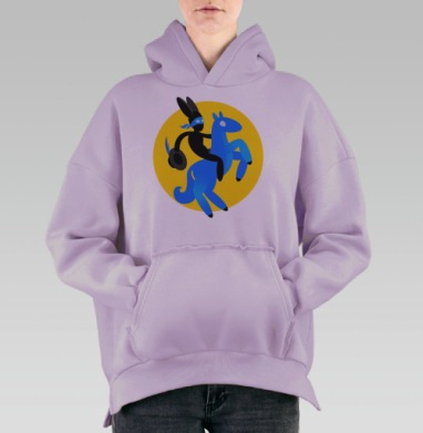 Синийконь, Hoodie Oversize Fiolet, утепленная