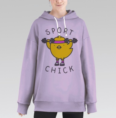 СПОРТ ЦЫПА, Hoodie Long Oversize Fiolet
