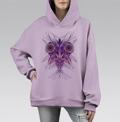 Sva4, Hoodie Mono Fiolet, оверсайз, утепленная