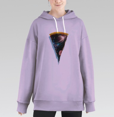 Ты часть вселенной, Hoodie Long Oversize Fiolet