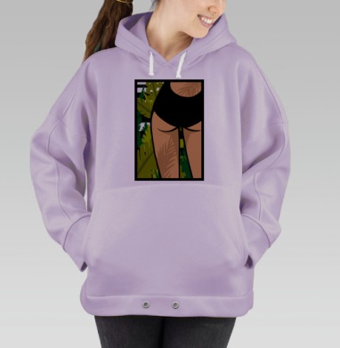 Женский черный купальник для отдыха и природы, Hoodie Oversize Fiolet