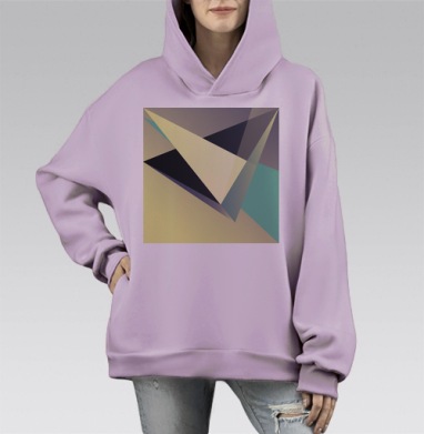Вариация реальности, Hoodie Mono Fiolet, оверсайз, утепленная