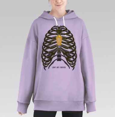 ВЕЧНЫЙ СВЕТ, Hoodie Long Oversize Fiolet