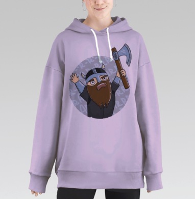 Викинги   (муж.), Hoodie Long Oversize Fiolet