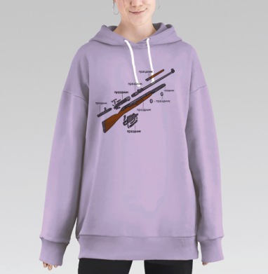 Схема разборки винтовки «Праздник» в стиле Мосина, Hoodie Long Oversize Fiolet