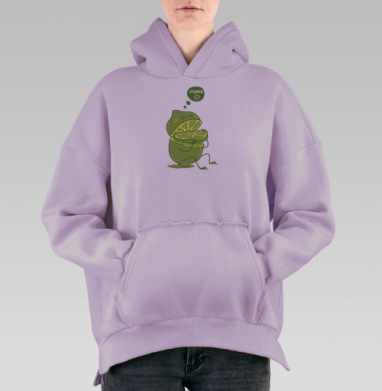 Vitamin c, Hoodie Oversize Fiolet, утепленная