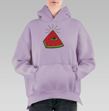 ВСЕ ВИЖУ, Hoodie Oversize Fiolet, утепленная