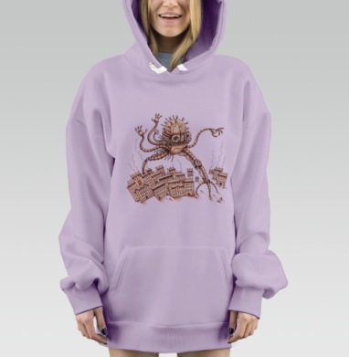 Вторжение, Hoodie Mjhigh Dig Mel, Fiolet, утепленная