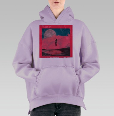 Взлетай, Hoodie Oversize Fiolet, утепленная