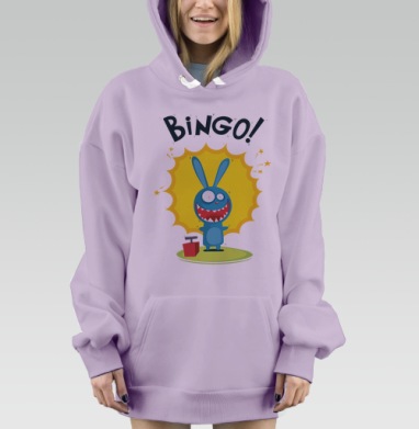 Bingo, Hoodie Mjhigh Dig Mel, Fiolet, утепленная