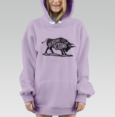 Бык, Hoodie Mjhigh Dig Mel, Fiolet, утепленная