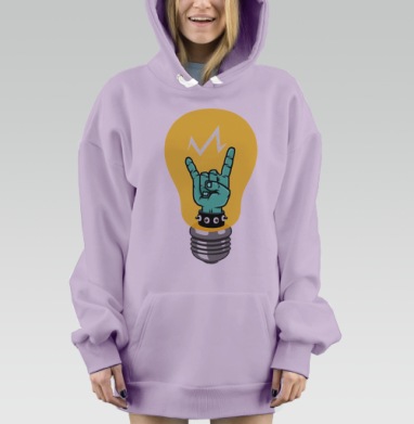 Бунт., Hoodie Mjhigh Dig Mel, Fiolet, утепленная