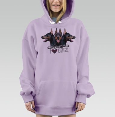 Доберман, Hoodie Mjhigh Dig Mel, Fiolet, утепленная