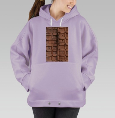 DoorsWoodSingleOld0011_L, Hoodie Oversize Fiolet