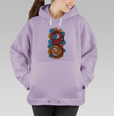 Дракон, Hoodie Oversize Fiolet