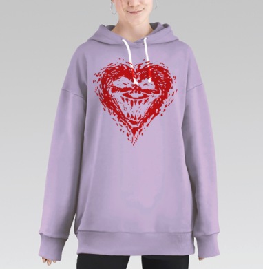 Evilheart, Hoodie Long Oversize Fiolet