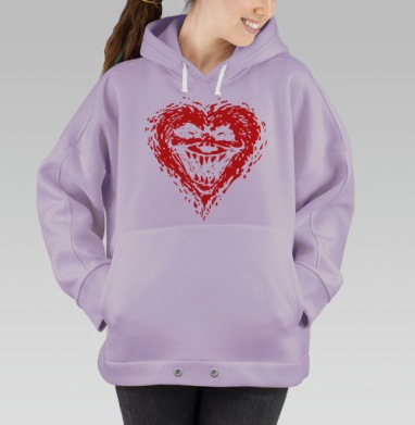 Evilheart, Hoodie Oversize Fiolet