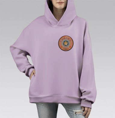 Жёлтая звезда панацея от всех болезней звездочка, Hoodie Mono Fiolet, оверсайз, утепленная