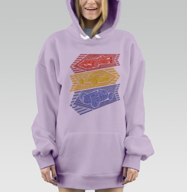 Grand Prix Legends, Hoodie Mjhigh Dig Mel, Fiolet, утепленная