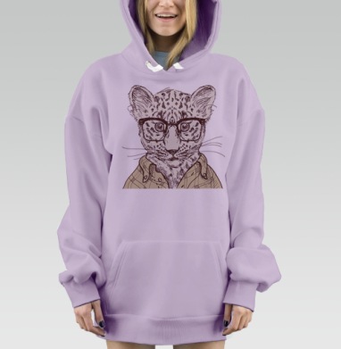 Hipster wild, Hoodie Mjhigh Dig Mel, Fiolet, утепленная
