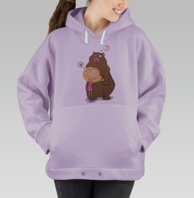 I like teddy bears, Hoodie Oversize Fiolet