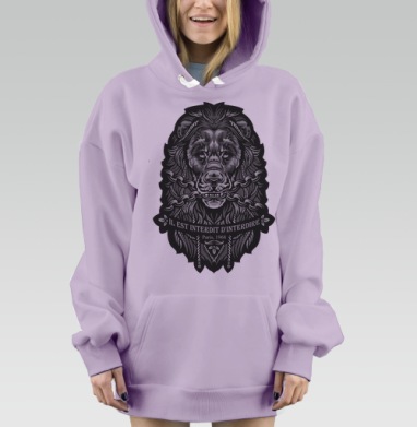Графика Льва в Цепях с Лозунгом Свободы, Hoodie Mjhigh Dig Mel, Fiolet, утепленная