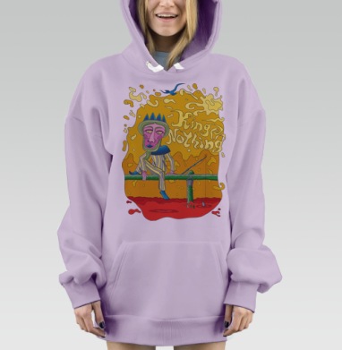 King Nothing, Hoodie Mjhigh Dig Mel, Fiolet, утепленная