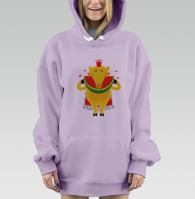 Королевский поросенок, Hoodie Mjhigh Dig Mel, Fiolet, утепленная