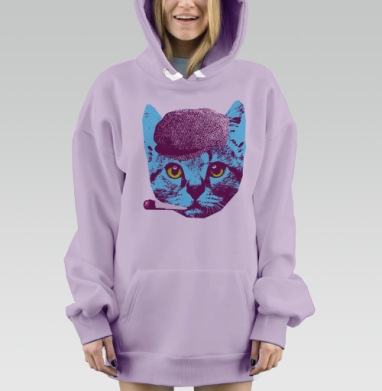 Кот гоп-стоп, Hoodie Mjhigh Dig Mel, Fiolet, утепленная