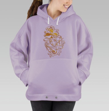 Золотистый набор для азартных игр с картами и фишками, Hoodie Oversize Fiolet