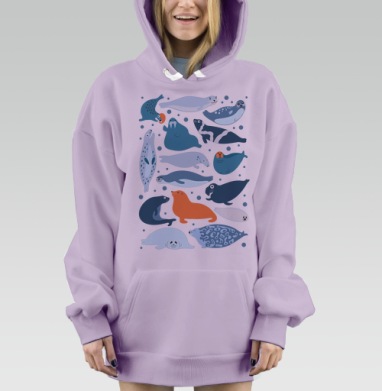 Ластоногие, Hoodie Mjhigh Dig Mel, Fiolet, утепленная