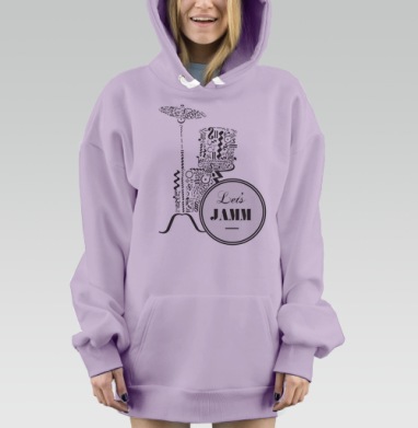 Lets Jamm, Hoodie Mjhigh Dig Mel, Fiolet, утепленная