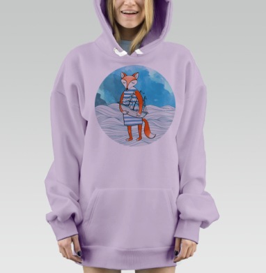 Лис-морячок, Hoodie Mjhigh Dig Mel, Fiolet, утепленная