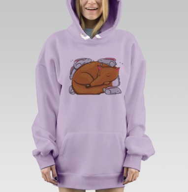 Лисья нора, Hoodie Mjhigh Dig Mel, Fiolet, утепленная