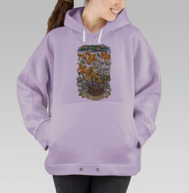 Сюрреалистичный граммофон природы и музыки, Hoodie Oversize Fiolet