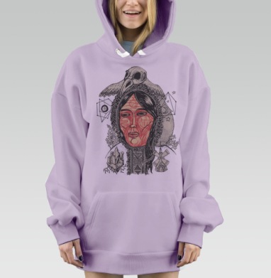 Лоухи хозяйка севера, Hoodie Mjhigh Dig Mel, Fiolet, утепленная