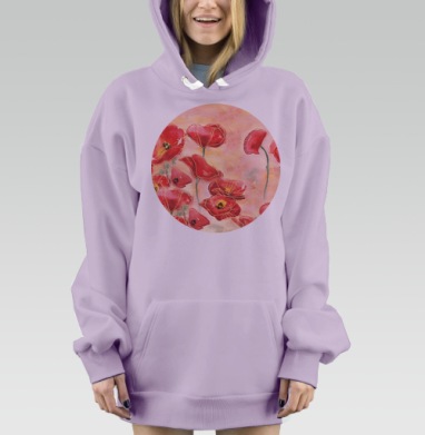 Маки, Hoodie Mjhigh Dig Mel, Fiolet, утепленная