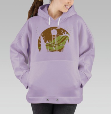 Мистический дом на куриных ногах ночь в лесу, Hoodie Oversize Fiolet