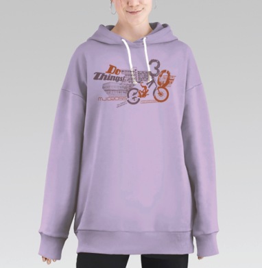 Mj.cross, Hoodie Long Oversize Fiolet