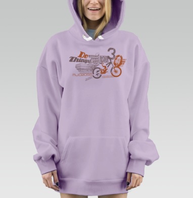 Mj.cross, Hoodie Mjhigh Dig Mel, Fiolet, утепленная