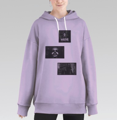 Мрачные образы паук человек борьба связанная, Hoodie Long Oversize Fiolet