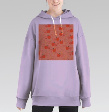 Нежные руки держат мандарин мягкие теплые оттенки, Hoodie Long Oversize Fiolet