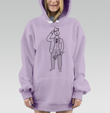Noblesse oblige, Hoodie Mjhigh Dig Mel, Fiolet, утепленная